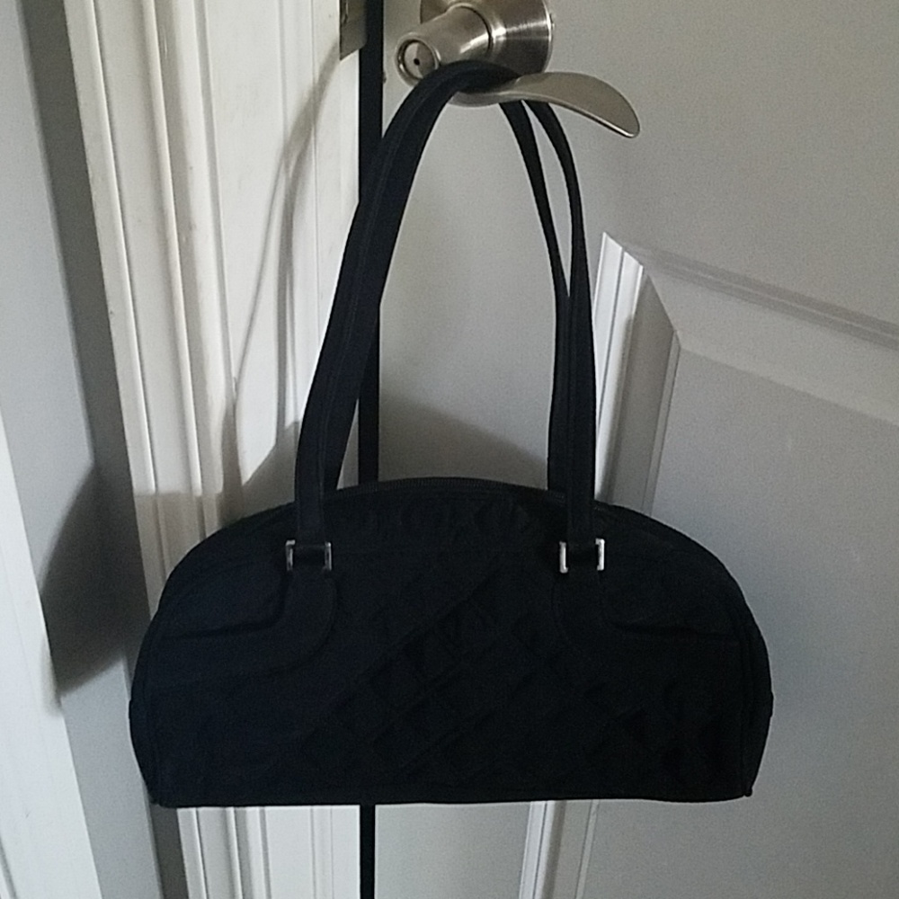 Very Cute Vera Bradley Black Microfiber Bag